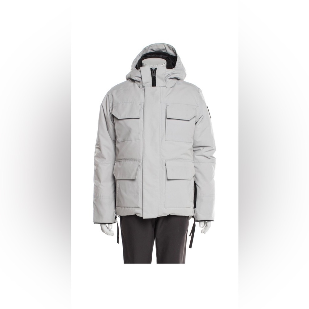 Canada Goose Gray Puffer Jacket with Hood